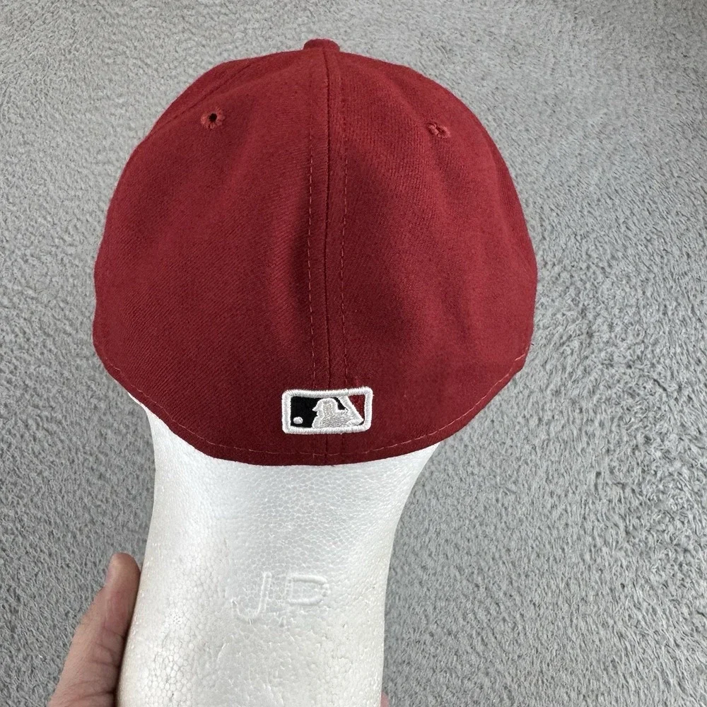 Arizona Diamondbacks Hat Cap Fitted Mens 7 1/2 Red MLB Baseball On Field New Era